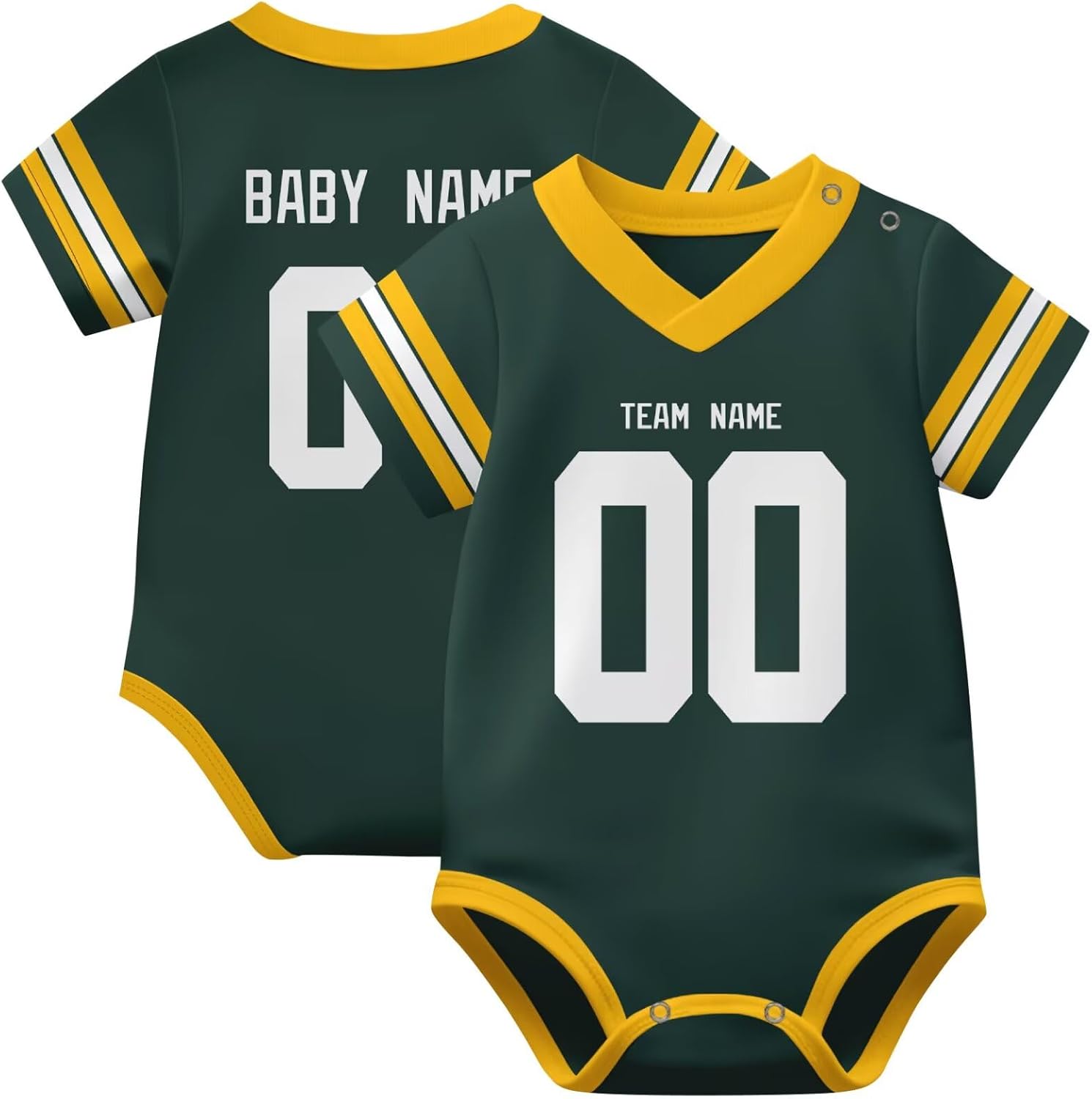 KREDE Baby Clothes Unisex Bodysuit Jersey Style Custom Name Number for Baby Girls - Image 5