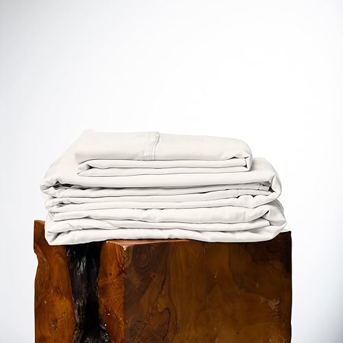 Olive + Crate Luxury Series - Juego de sábanas 100% Tencel de eucalipto tamaño Queen, 4 piezas, sábanas refrescantes súper suaves  Bolsillo profundo