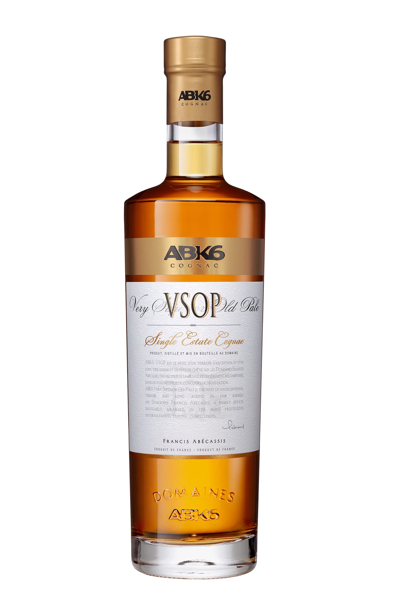 ABK6 Cognac VSOP Single Estate – Preisgekroenter Franzoesischer Branntwein, Fruchtig & Wuerzig, 0,35 l Flasche, Ideal als Cognac Geschenk