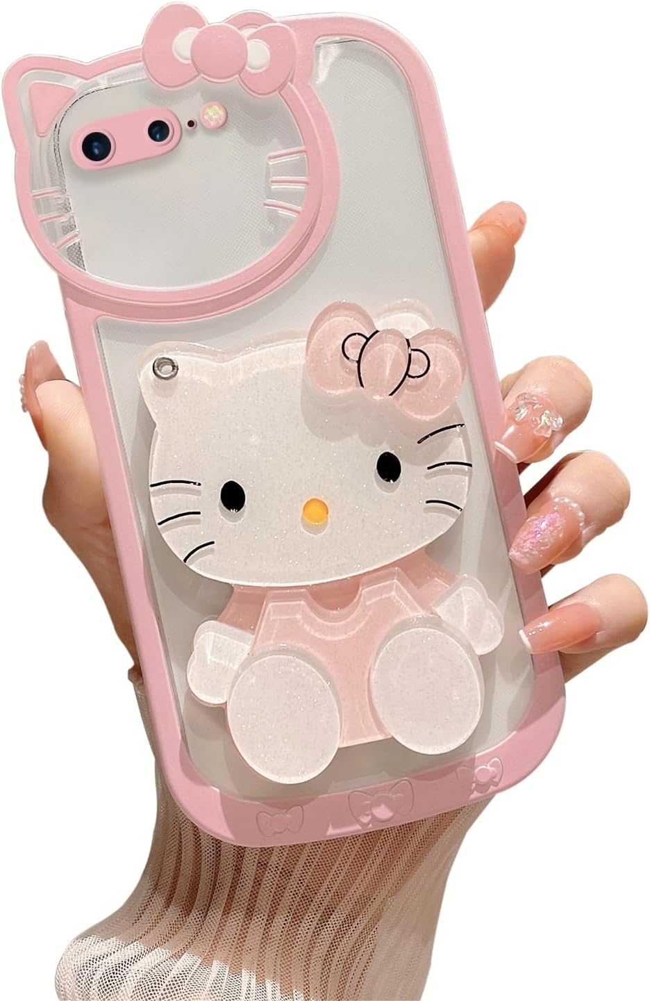 Amazon.com: FSUNRRUII for iPhone SE 7 8 Kawaii Pink Cute Cartoon Phone ...