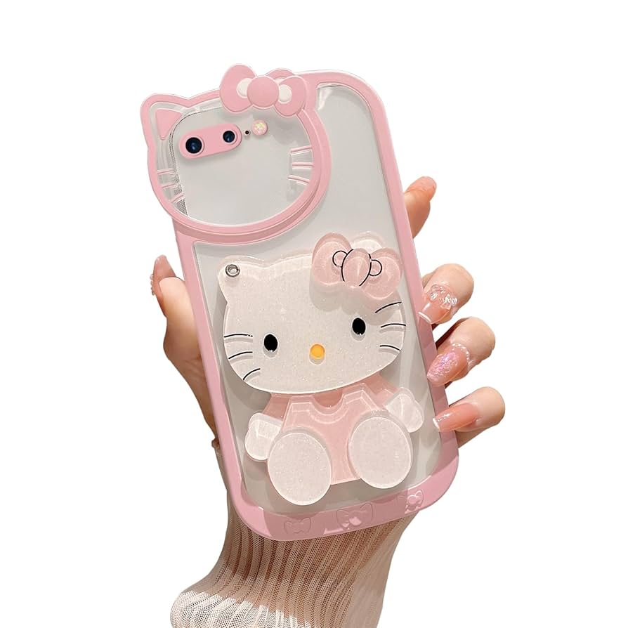 Amazon.com: FSUNRRUII for iPhone SE 7 8 Kawaii Pink Cute