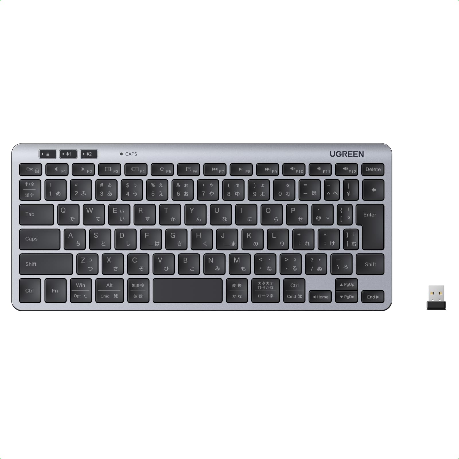 Amazon.co.jp: UGREEN ワイヤレス 無線 キーボード Bluetooth +2.4G 三