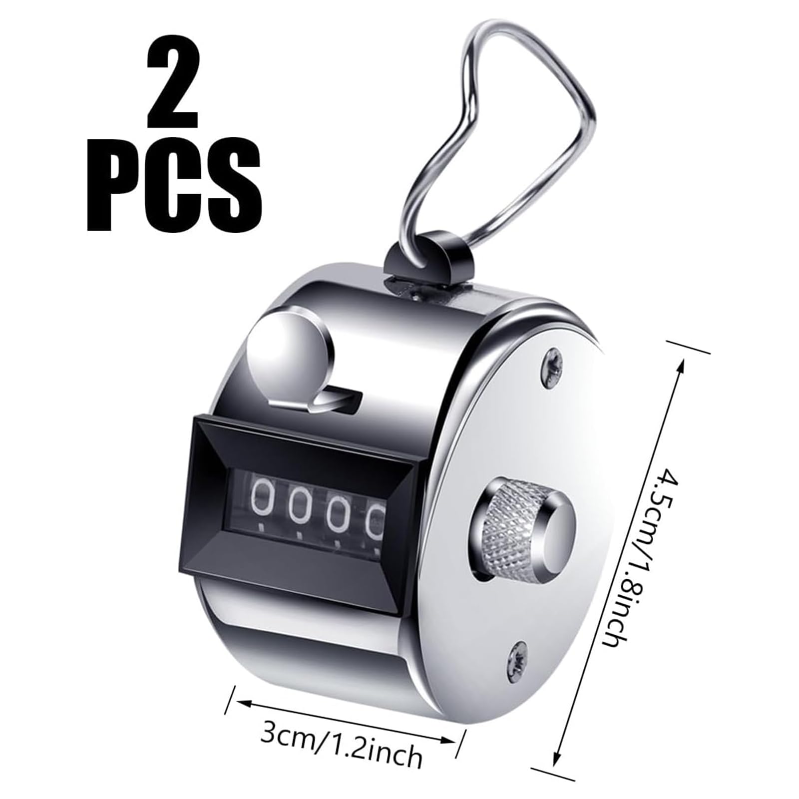 Contatore da Golf Metallico Portatile Clicker 9999 3 Pezzi