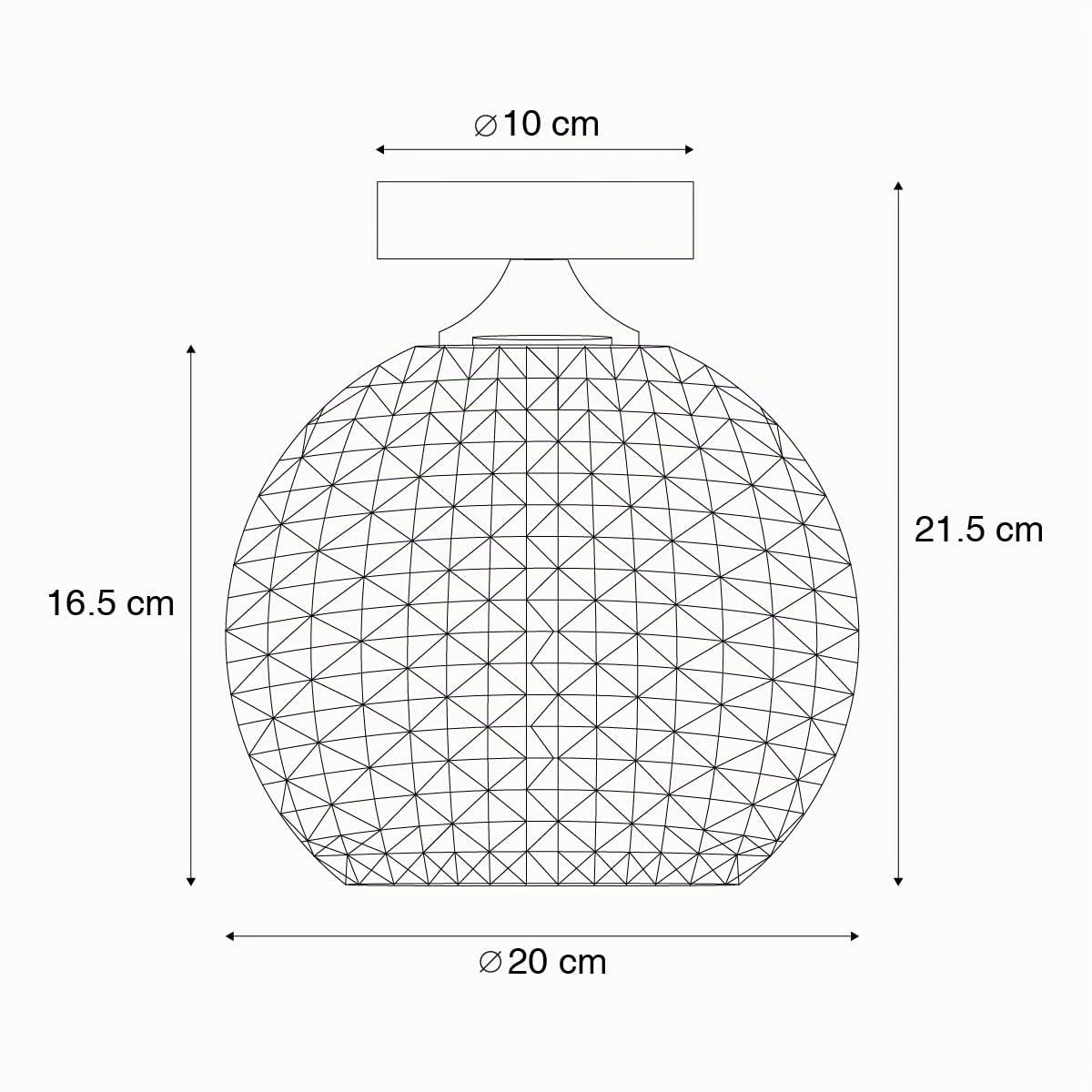 Qazqa sphere - Plafonnier - 1 lumière - Ø 200 mm - Doré/Laiton - Art Deco - éclairage intérieur - Salon I Chambre I Cuisine I Salle à manger