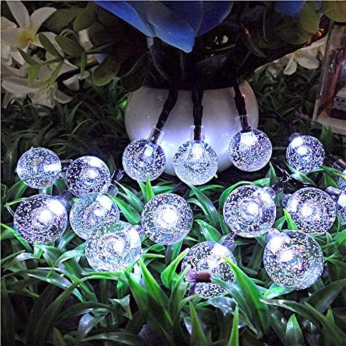 QSPORTPEAK Solar String Lights Outdoor Waterproof, 50LED Solar Garden Lights, Crystal Globe Lights with 8 Mode 7M/24Ft - Image 2