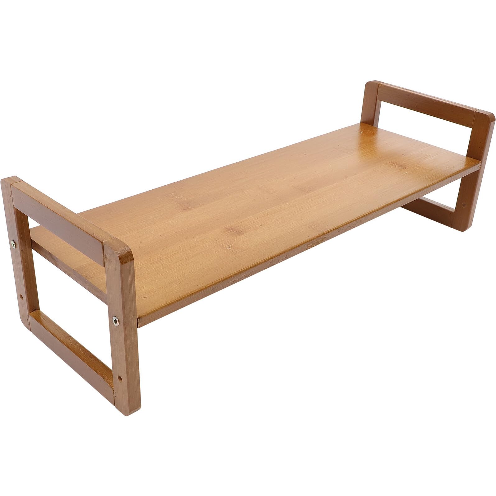 Supporto per Monitor da Scrivania in Legno Color caffè, Alzatina per Computer Portatile Ergonomica per Uffici e Case, Riduce Pressione su Collo e Schiena