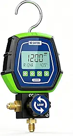 MR CARTOOL Conjunto de 90 Manômetros Digitais para Refrigerante Hvac, Ferramenta Digital para Teste de Vazamentos Em Sistemas de Ar Condicionado e Bombas de Calor R410A e R134A (Aspirador e Pressão)