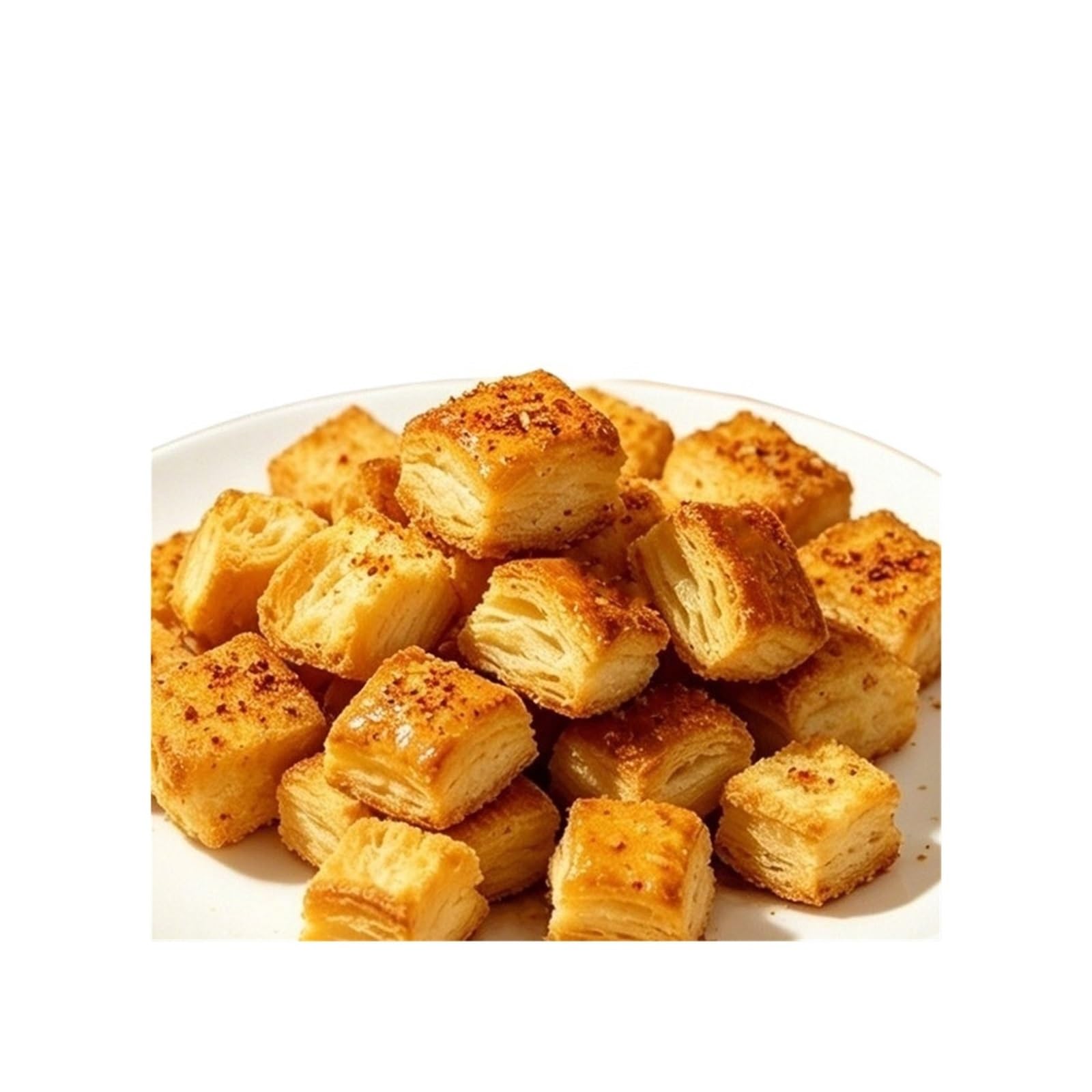 50 g de bocaditos de croissant de mantequilla, rico sabor tostado, una delicia crujiente del tamaño de un bocado(4bag)