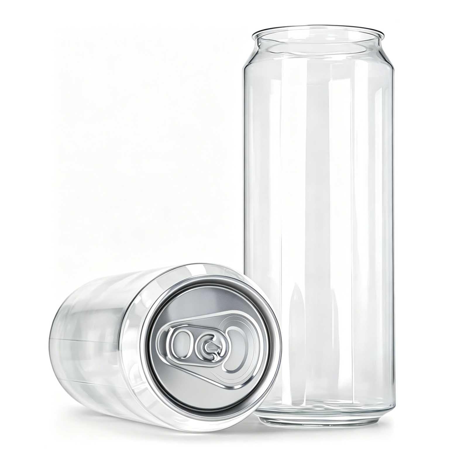 aromaoveite 200 Pack 55mm Pet Sealable Beverage Cans With Pull Tab Lids,Clear Plastic Can Sealer Cups,Juice,Bubble Tea,Coffee,Soda,Smoothie Bottles, 250ml/330ml/500ml/650ml/700ml 330ml
