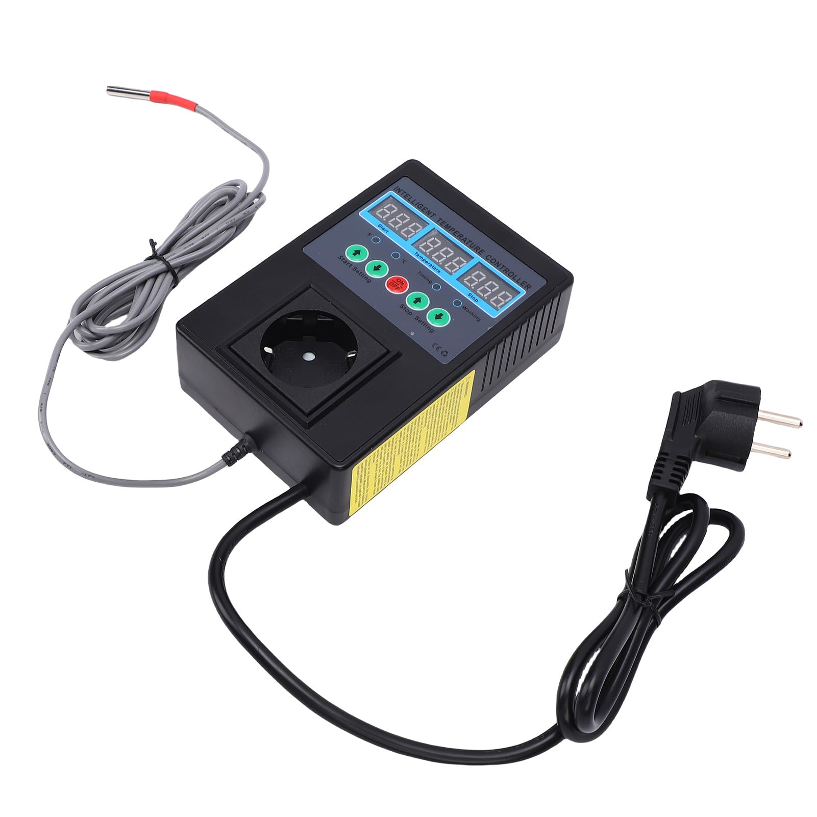 Ejoyous Regolatore di Temperatura Termostato Digitale per Riscaldamento ABS 15A 3300W 14F a 248F Interruttore di Uscita di Raffreddamento per Riscaldamento per Rettili Terrari Acquario Produzione di