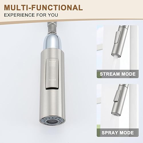 Miniatura 5 de CASAINC Grifo de cocina, grifo de cocina con rociador extraíble, fregadero de cocina que ofrece una limpieza eficiente para cocina, lavandería, RV,