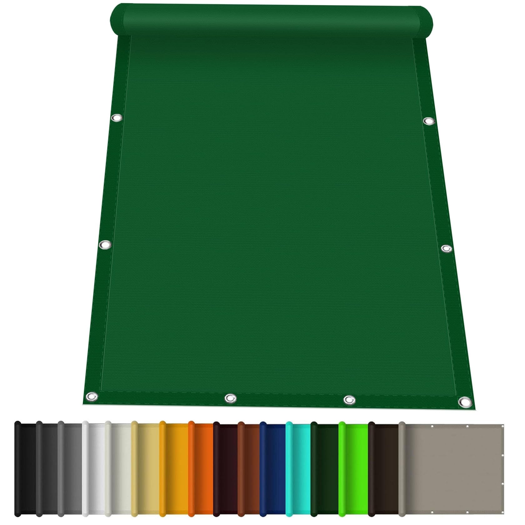 Toile ombrage anti-UV rectangulaire 1.4x3.6m auvent robuste vert foncé patio
