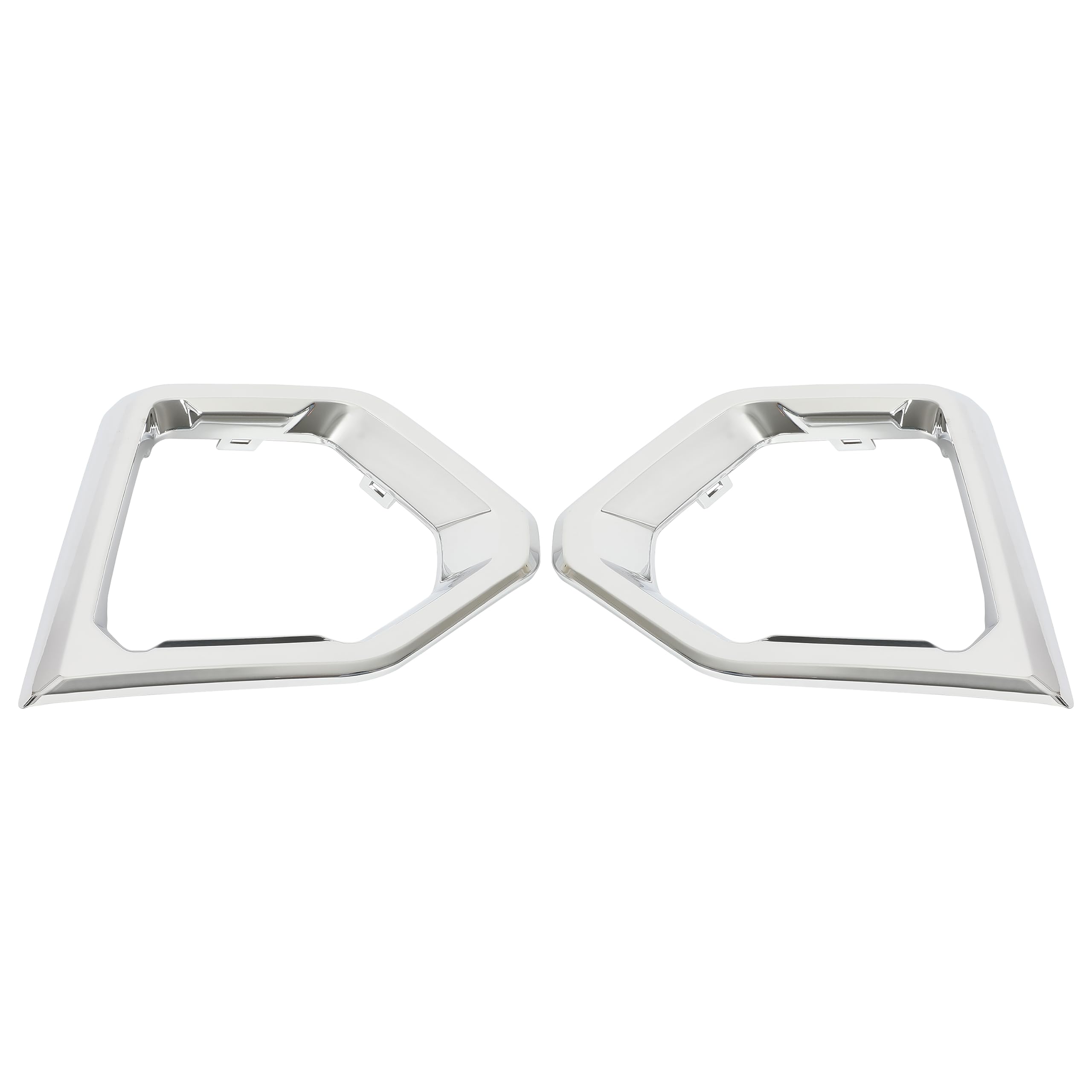 KUAFU Front Fog Light Bezel Compatible with 2019-2023 GMC Sierra 1500 Denali Replacement for 84176753 84176752 Fog Lamp Cover Trim Pair Chrome Silvery