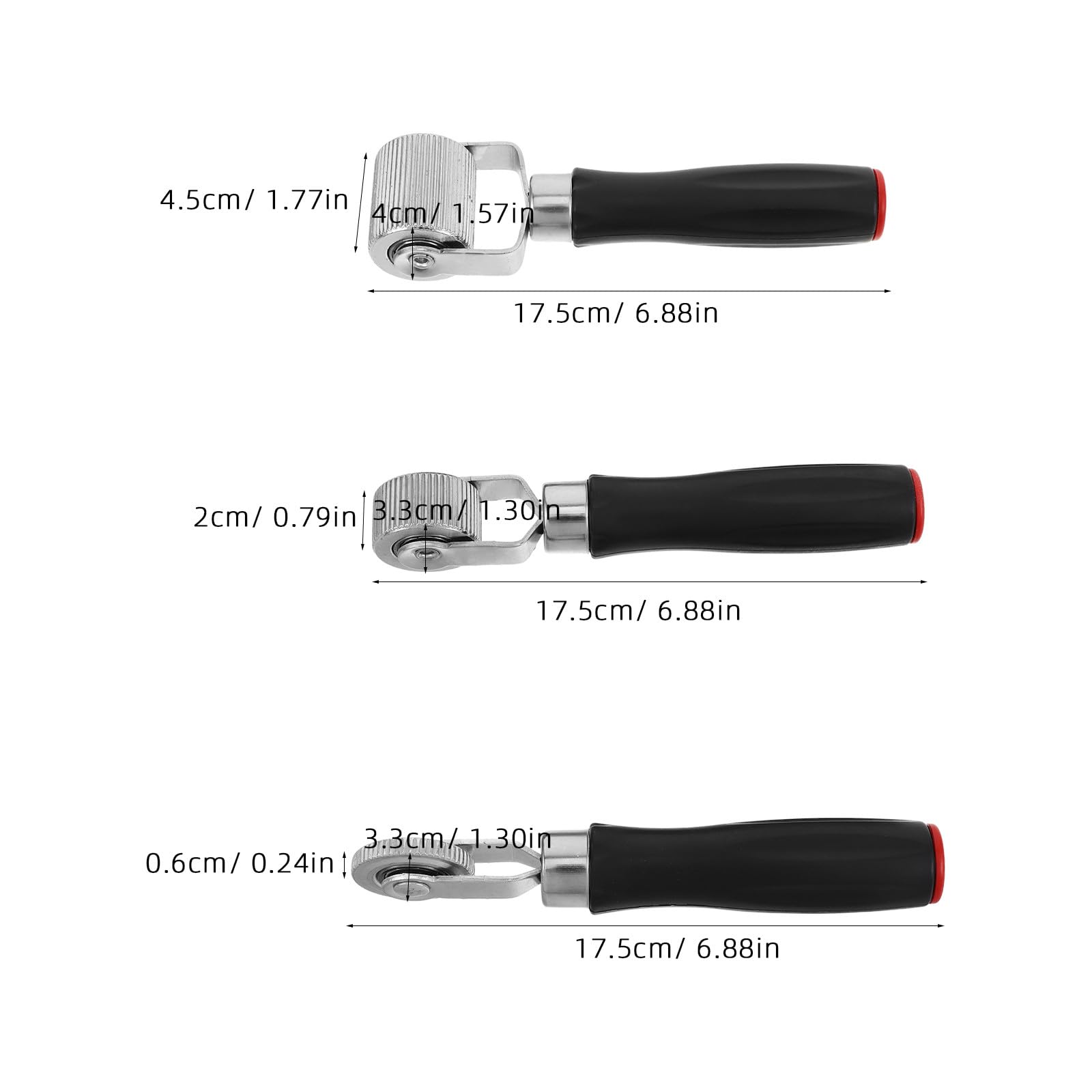 6 Stück Reifenreparatur mit 6mm und 20mm Walzen aus Kunststoff und Metall Andrückrolle für Kleine und Großen Autoreifen für Einsatz bei Pannen und Notfällen im Auto