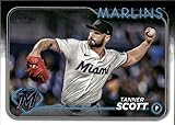 2024 TOPPS UPDATE #US237 TANNER SCOTT MARLINS BASEBALL OFFICIAL TRADING CARD OF MLB