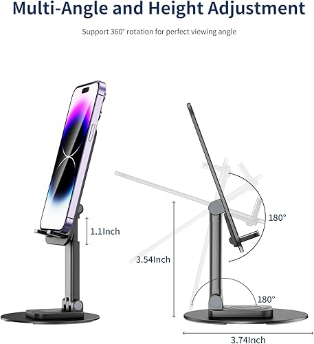 Miniatura 3 de Soporte de teléfono celular blanco barato soporte de teléfono ajustable para escritorio plegable soporte de cuna para todos los teléfonos iPhone 13