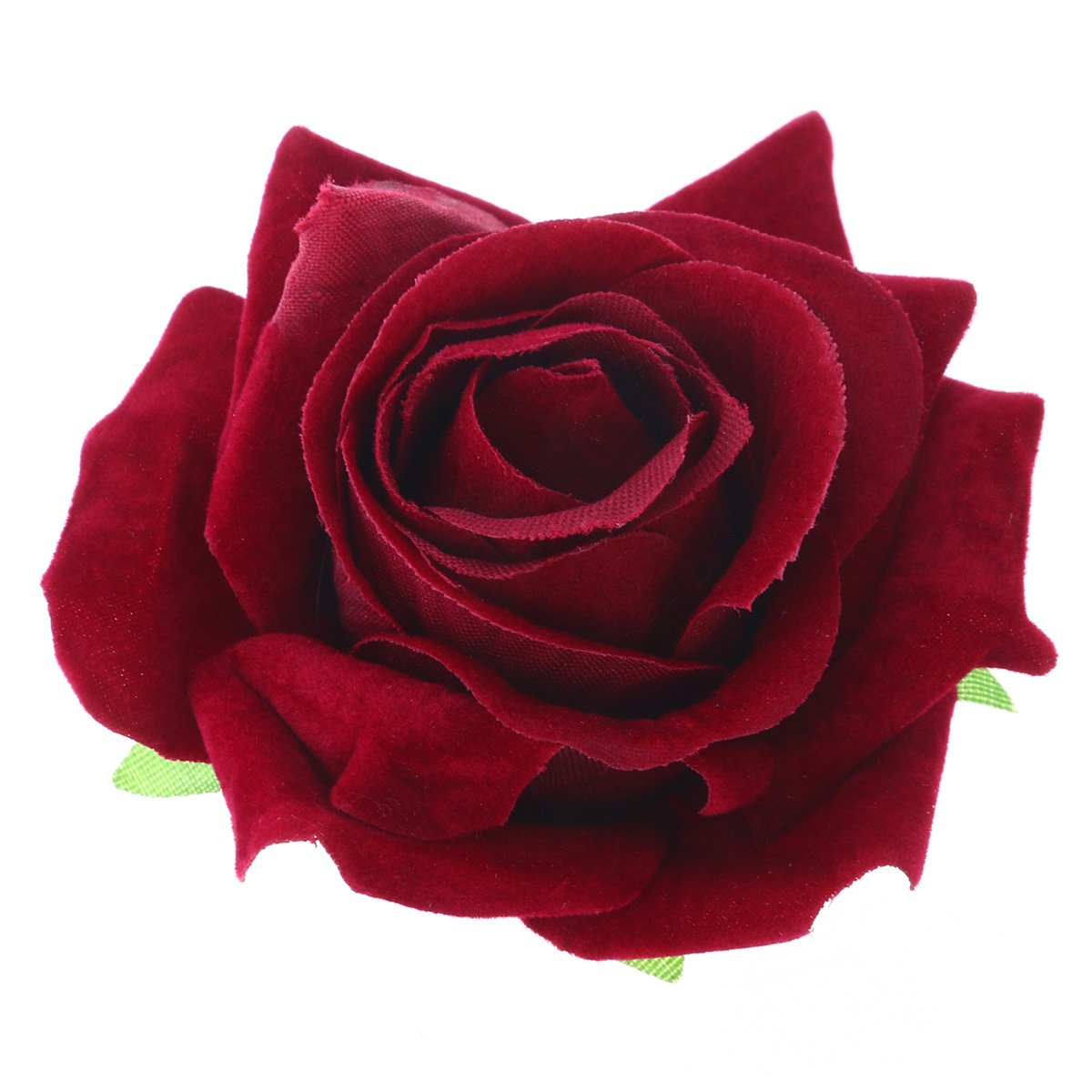 2 en 1 broche de flor de pinzas para el cabello de flor de rosa grande artificial para fiesta de mujeres (rojo vino)