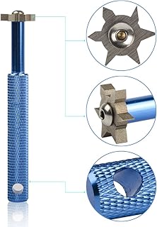Afilador y limpiador de ranuras para palo de golf, de Beehive Filter, con seis cabezales., azul