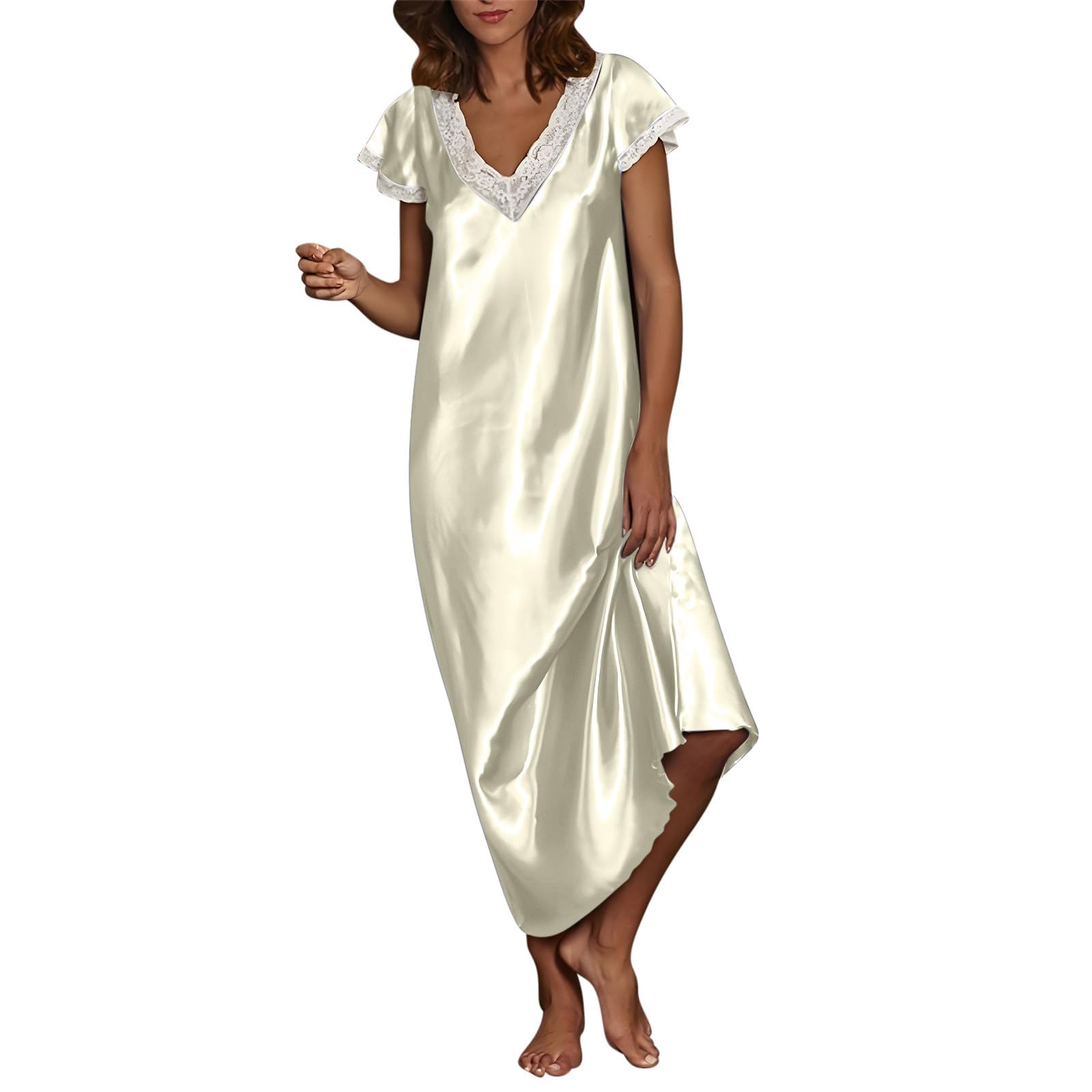 Bath Robe for Women Plush Fleece Pajama Robe Soft Textured Bathrobe Winter Warm After Shower Pajama Gown with