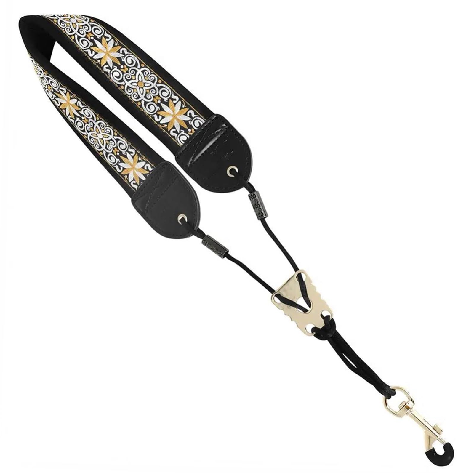 Tracolla Regolabile Per Sassofono Con Fiori Ricamati In Cotone Imbottito E Addensato Per Sassofono Soprano/alto/tenore Principianti accessori per sassofono