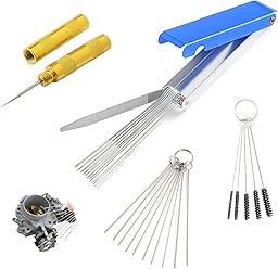 キャブレター 清掃工具 4点セット キャブレタークリーナーツールセット 洗浄針セット メンテナンスキット 耐久性 清掃工具 溶接カーブ用 細部クリーニング対応 精密ワイヤーブラシ オートバイ整備専門