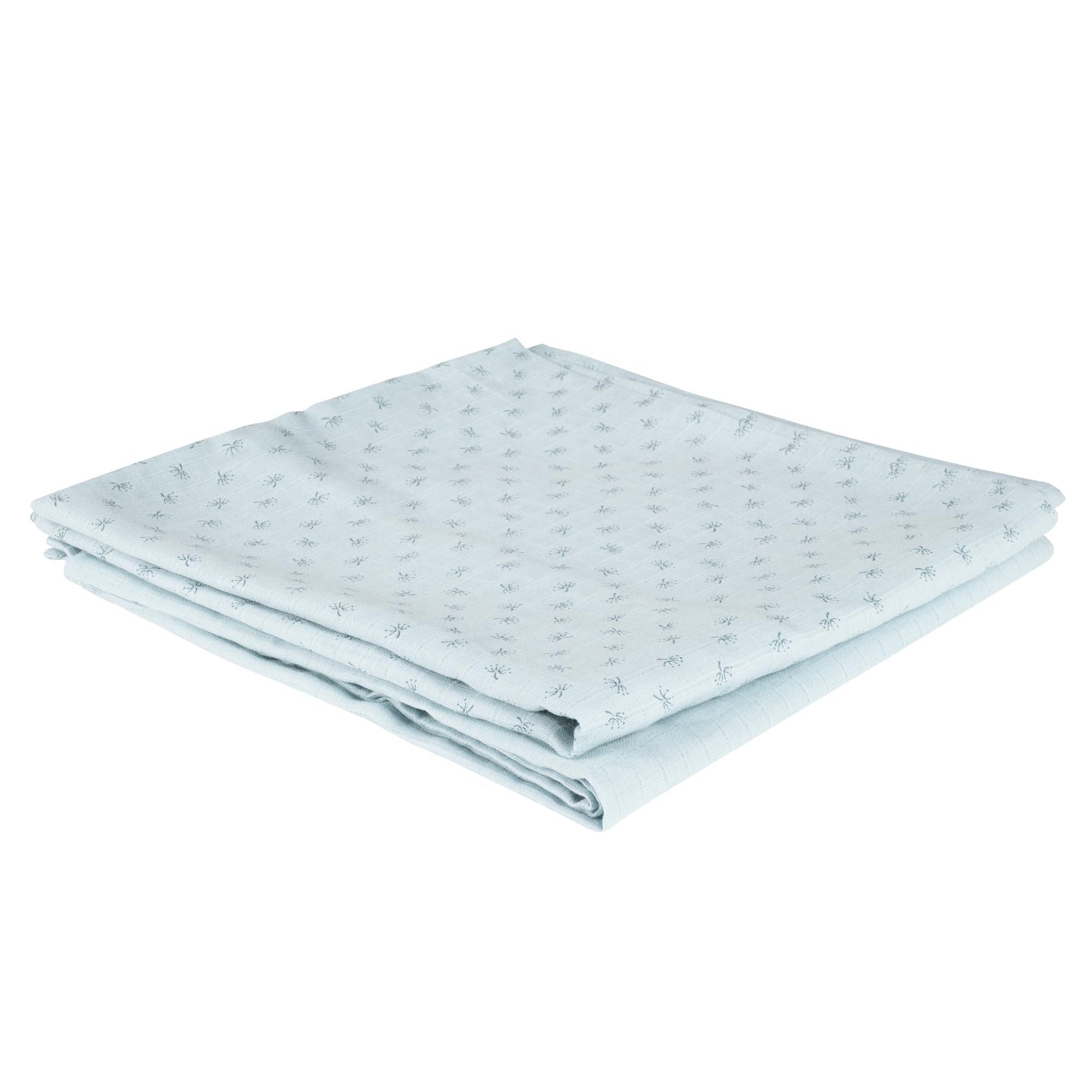 roba organic 2er Set Puck- und Stilltuch 'Lil Planet' hellblau/sky, Bio-Baumwolle, GOTS, 120x120cm
