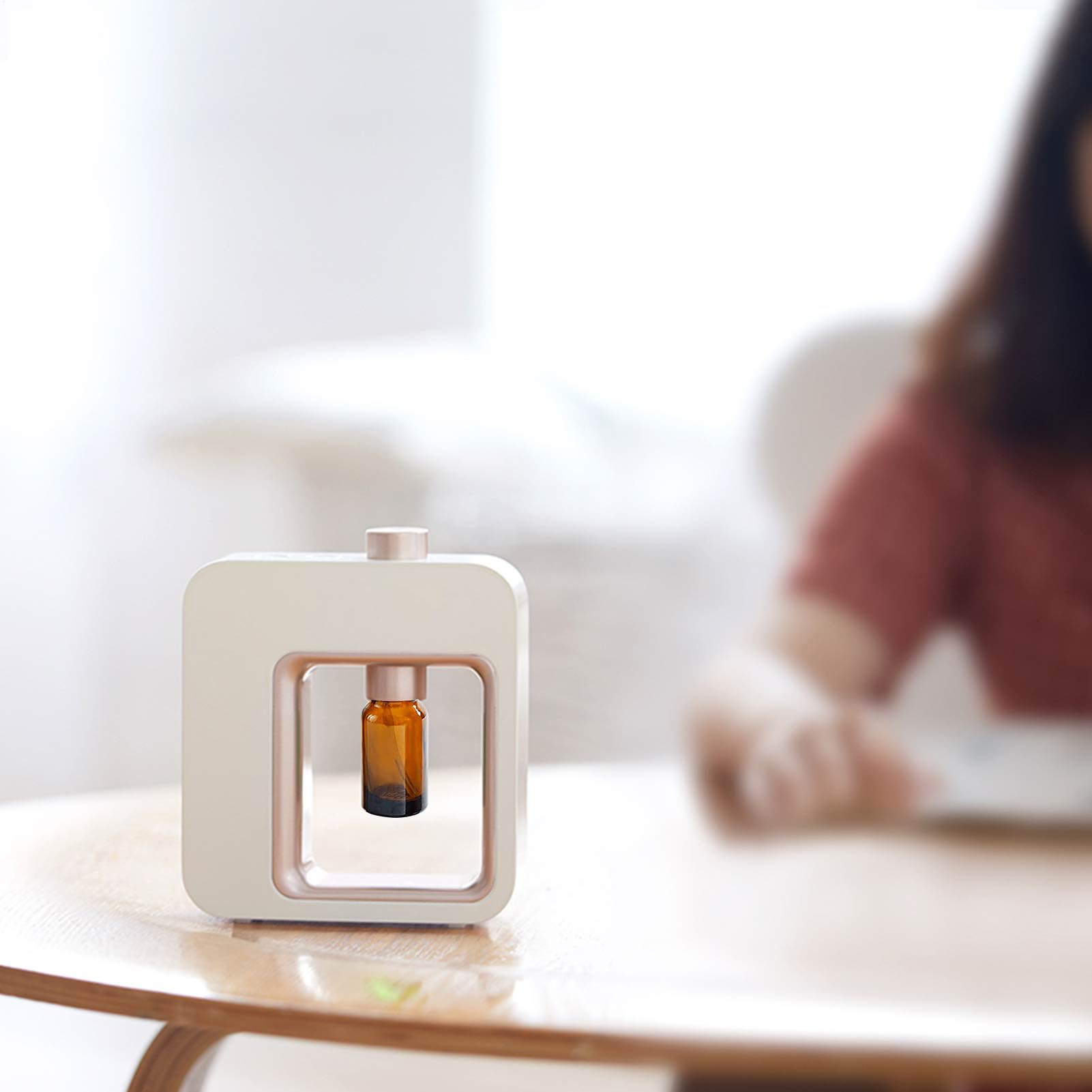 Diffusore di aromaterapia domestica – Diffusore di oli essenziali per oli | Umidificatore ad ultrasuoni con regolabile, illuminazione a LED, silenziosa e portatile, per la camera