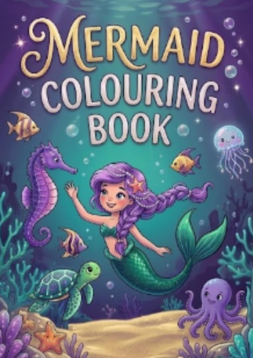 Kids Mermaids Colouring Book