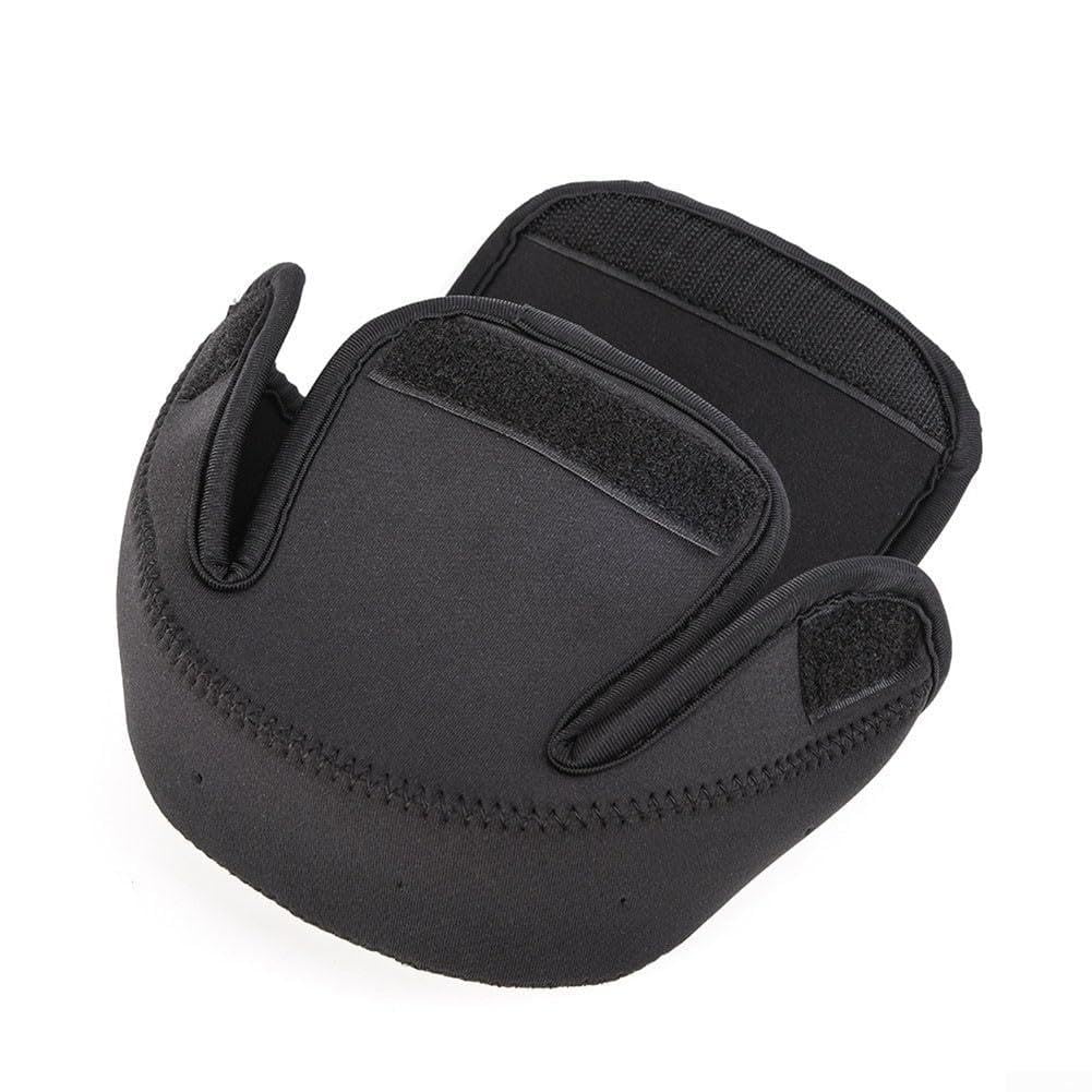 Portable Fishing Reel Cover Case, Thick Neoprene Protective Sleeve Against Moisture and UV, Breathable Mesh Design for Spin Casting Gear, Storage Pouch for Anglers Travel Camping(M 15 * 14 * 5.5cm)