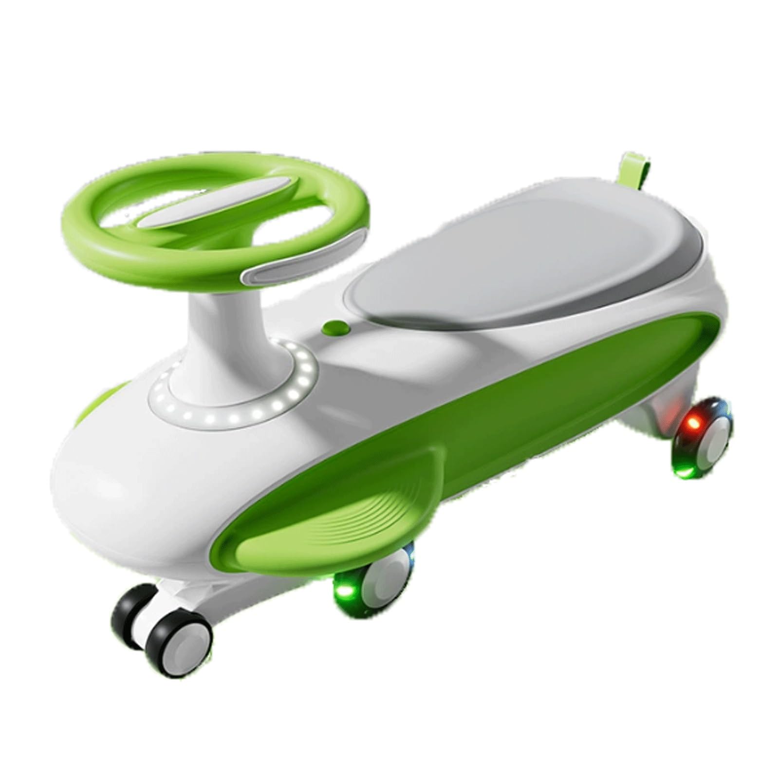 SDGBCXD Swing Car, Wiggle Car Music Light Anti-rollover For Kids Swing Silent Flash Wheel Age 3 And Up Months Cars(Gr�n)