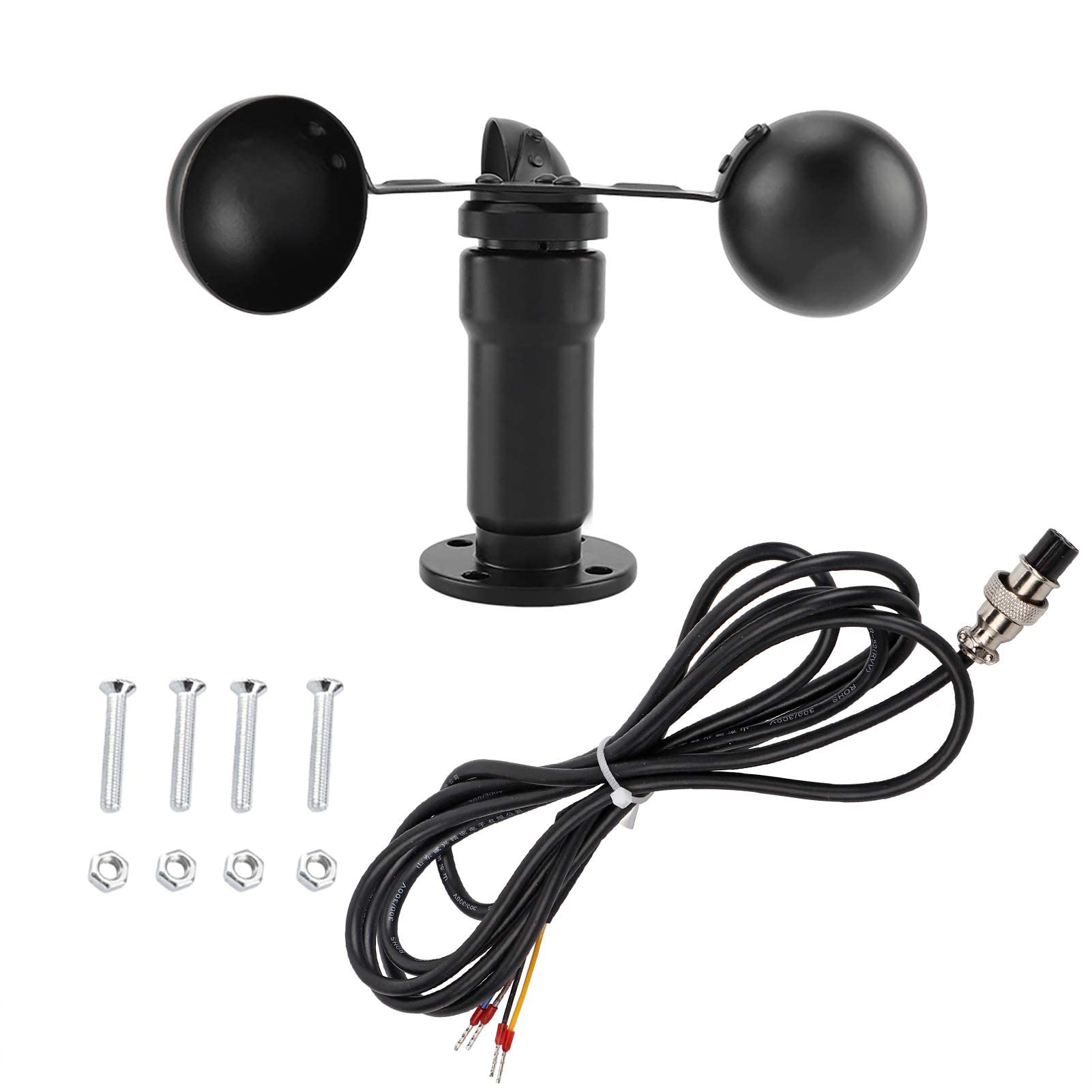 Windgeschwindigkeitssensor 4-20 mA Feuchtigkeitsbeständiger Anemometer mit hochwertigem Luftfahrtkabelanschluss für die Windmessung in Gewächshäusern Schutzschiffen