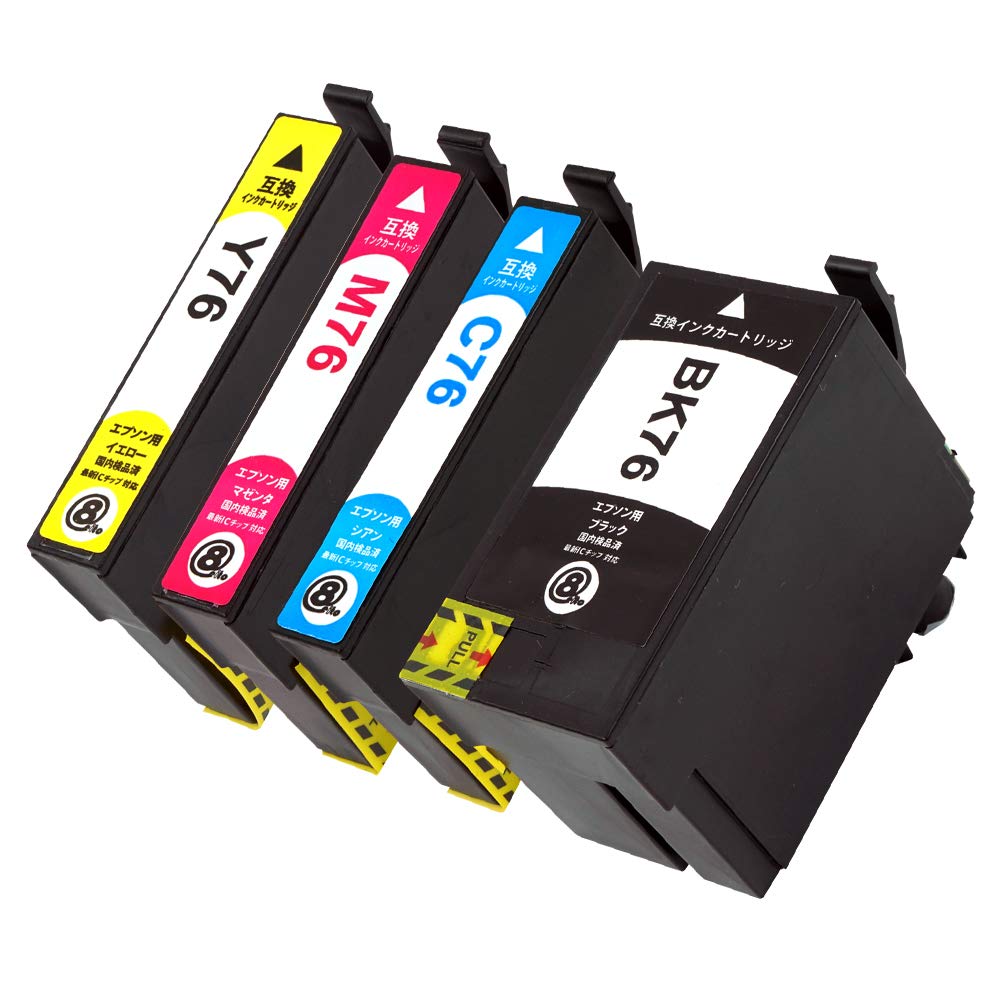 Amazon.co.jp: EPSON エプソン IC4CL76 (BK/C/M/Y)【4色セット(全色大 