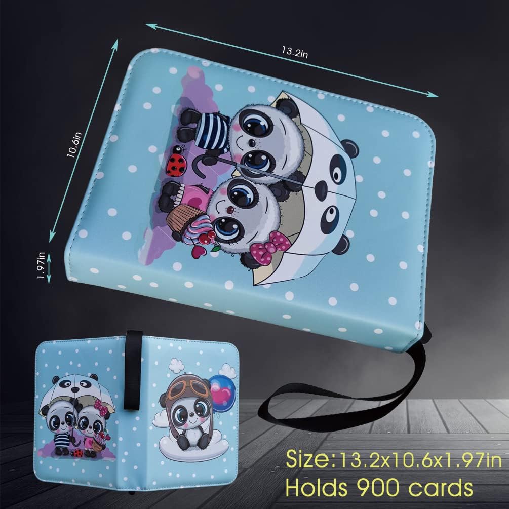 Baseball Card Binder Trading Card Albums: Fits 900 Cards with 50 Removable Sleeves Sports Games Card Protector Holder image 2