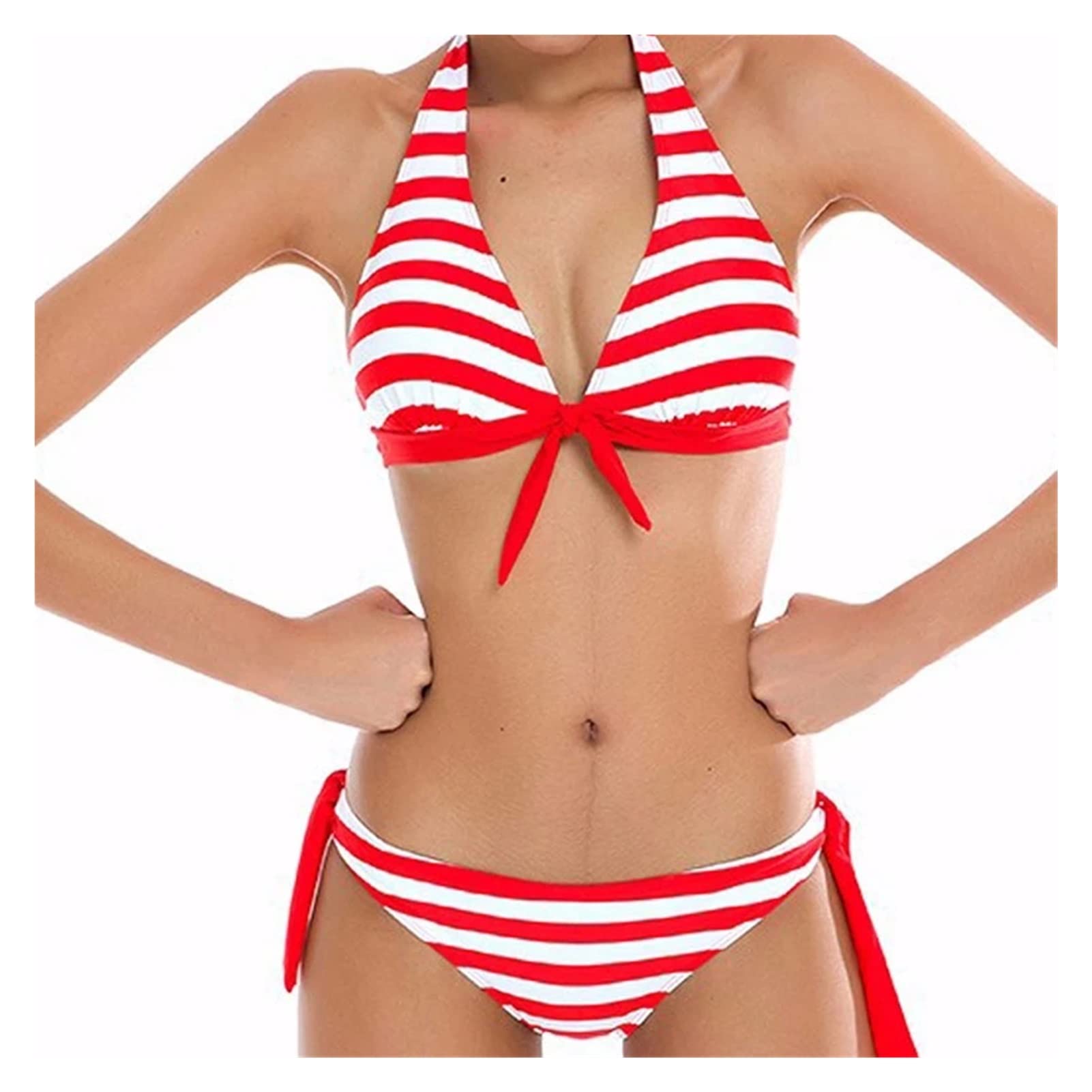 Costume da Bagno Costume da Bagno a Righe Costume da Bagno alla Moda Costume da Bagno a Righe Costume da Bagno Femminile Bikini (Colore : A, Dimensione : S Code) (A XL Code)