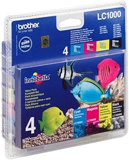 Brother LC1000 Value Pack - 4-pack - black, yellow, cyan, magenta - original - blister - ink cartridge - for Brother DCP-130, 330, 350, 353, 540, 560, 750, 770, MFC-5460, 5860