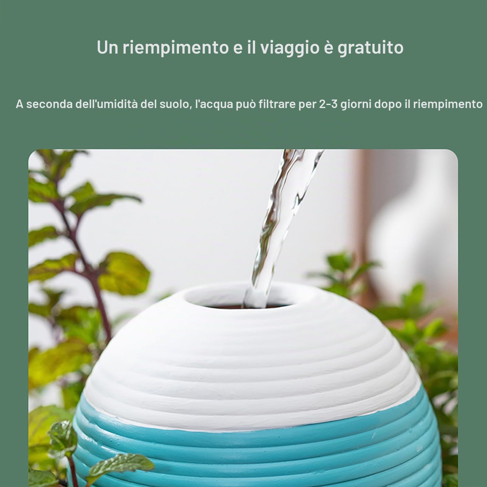 RoseFlower Set 4 Coni per l'Irrigazione, Auto di irrigazione Sistema di innaffiatura del Giardino Spikes, Ceramica, Irrigatori a Goccia Vasi, Coni di Argilla per Interni innaffiare Fiori e Bonsai#067