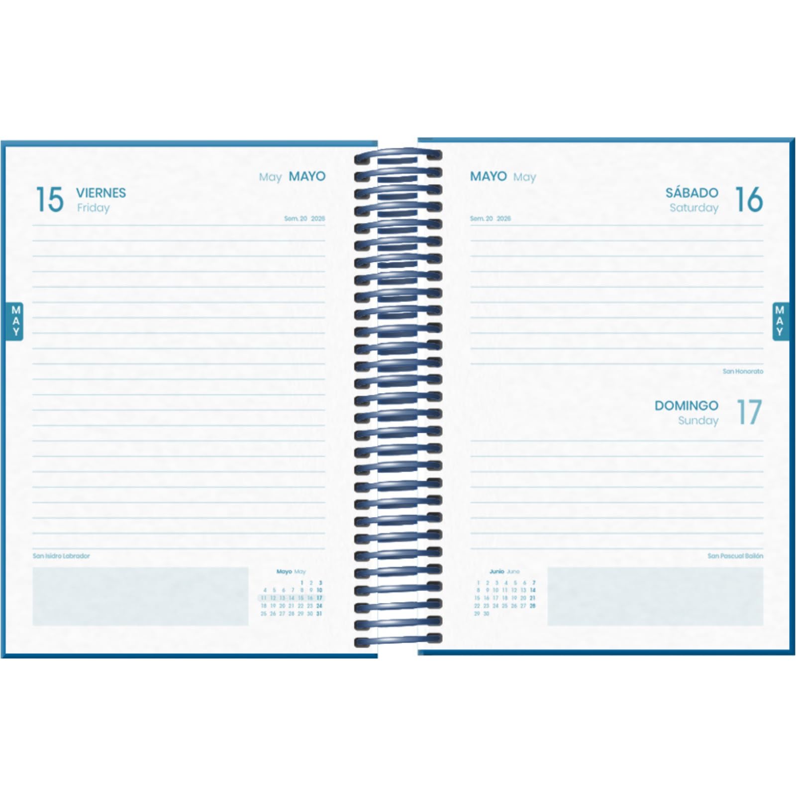 Dohe, School Planner 2025 2026, Day per Page, A6 Size (12x17 cm), Spanish and English, September to June - Image 2