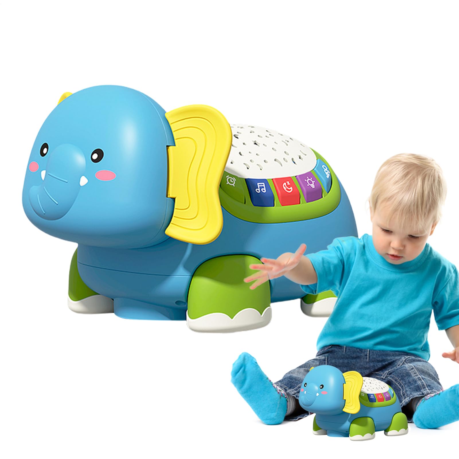 Éléphant Musical Jouet Bebe 1 an - Jouet Rampant pour Bébé 6 Mois