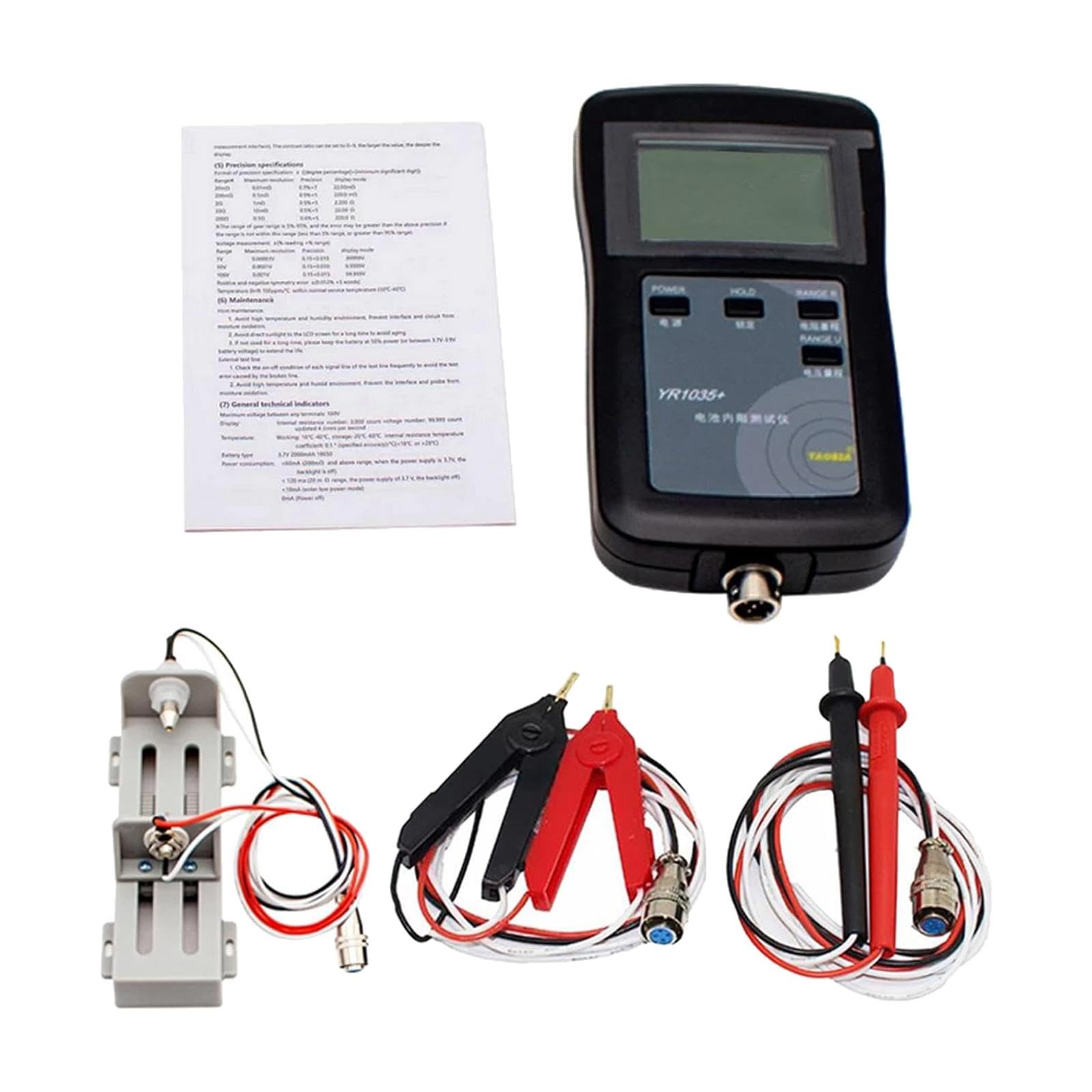 Medidor de Resistencia Interna de Batería, Comprobador de Voltaje de Batería, Portátil, Yr1035.4 Línea, Estilo b