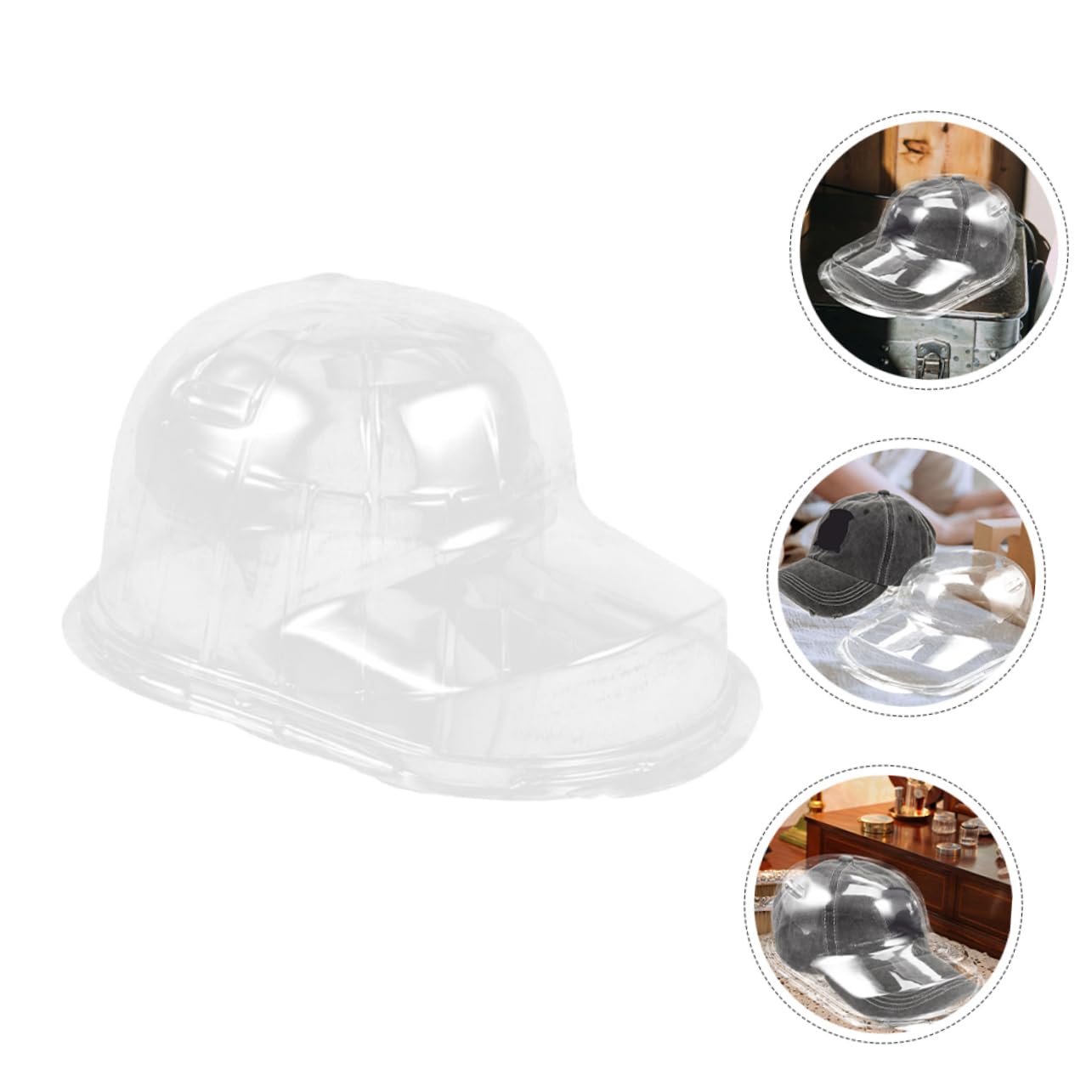 Soporte para Sombreros de Plástico Transparente 6 Piezas Pp para Gorras | Organizador de Gorras de Béisbol, Diseño Multifuncional, Caja Colgante Incluida, Uso en Hogares y Vitrinas