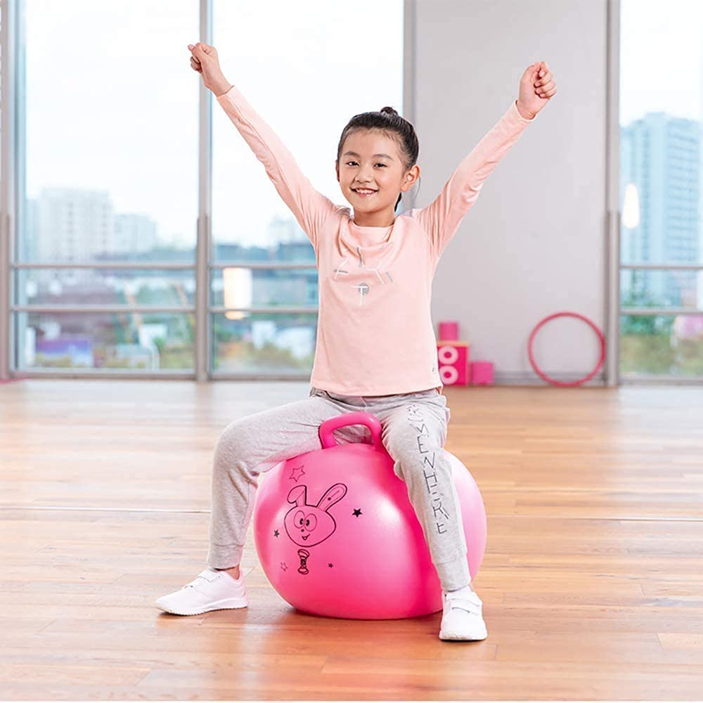 JUGTE Jumping Ball for Kids Inflatable Bounce and Sit Rubber Hop Ball with Air Pump Space Hopper Jump with Handle Ride-on Toy for Boys Girls and Children Hop-Pity Hop Ball Bouncy Ball Multicolor (75 cm) (B09DVG2T83) Amazon Price History, Amazon Price Tracker