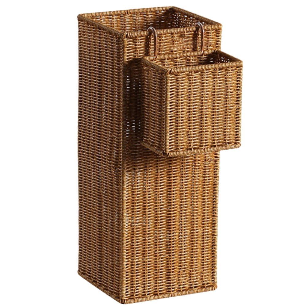 FCXWEVR Stylish Tall Umbrella Holder with Hanging Basket - Space-Saving Storage Rack for Entryway Porch Bathroom & Hallway - Perfect Umbrella Stand for nized Living