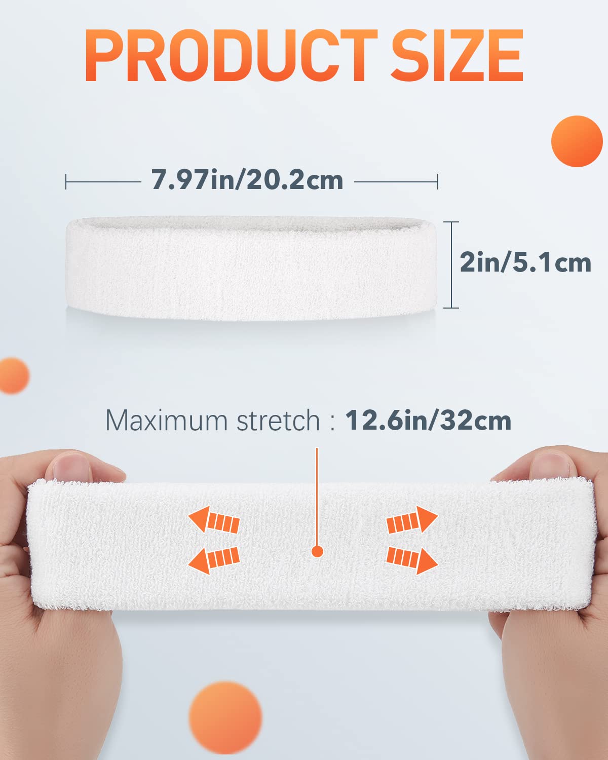 Tanluhu Schweißbänder, Sport-Stirnbänder für Damen und Herren, Frottee-Schweißband für Tennis, Laufen, Basketball, Workout, Execise – Athletic Sweat Cotton Headband Outdoor