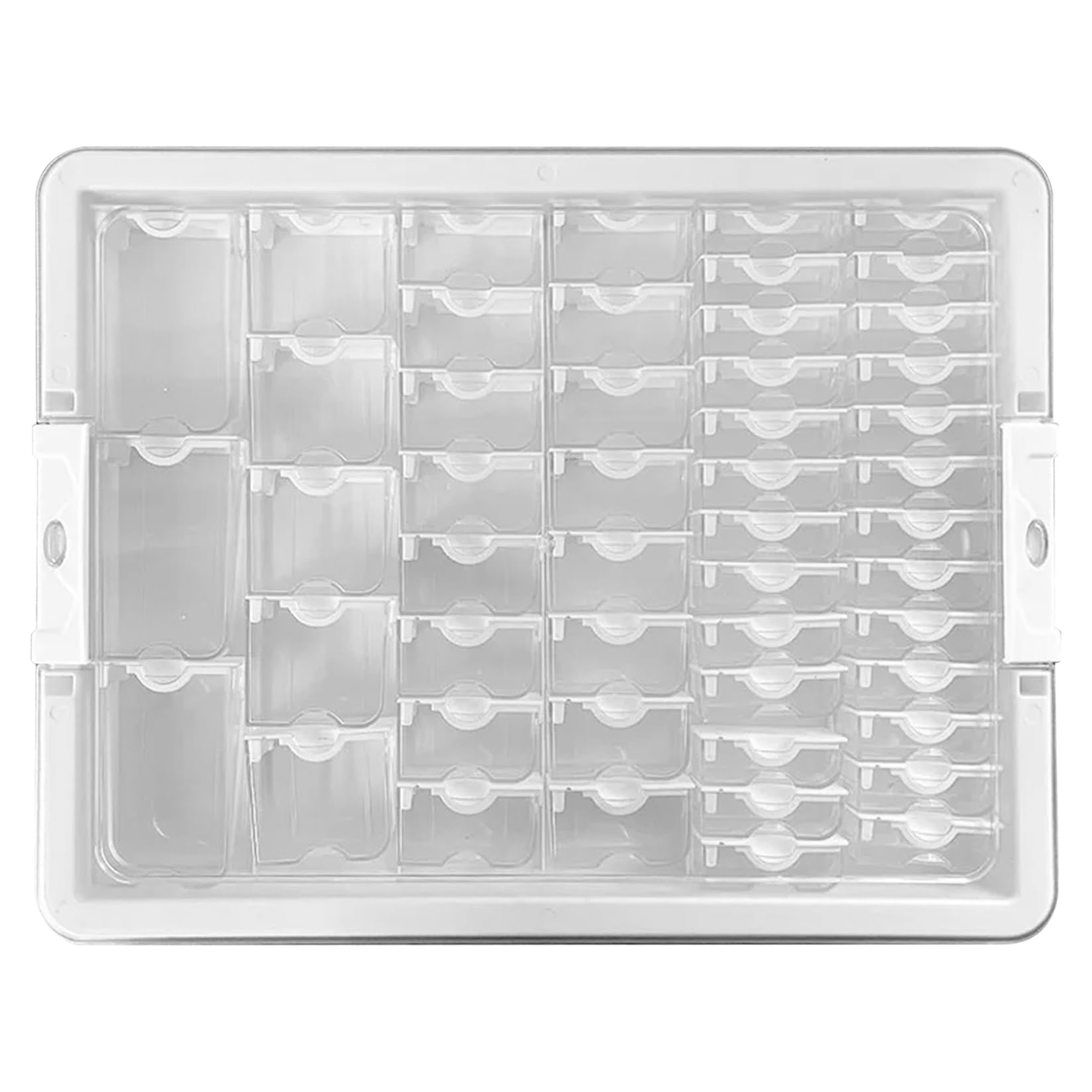Boîte d'organisateur en plastique pour bijoux et accessoires de manucure avec 50 récipients