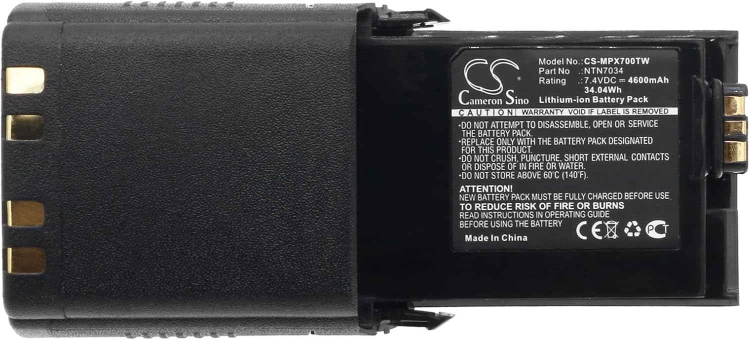 Replacement Battery 4600mAh for Motorola APX 5000, APX 6000, Apx5000, APX6000, APX6000 P25, APX6000XE, APX6000XE P25, APX7000, APX7000XE, APX7000XE P25, APX8000, APX8000XE, SRX2200