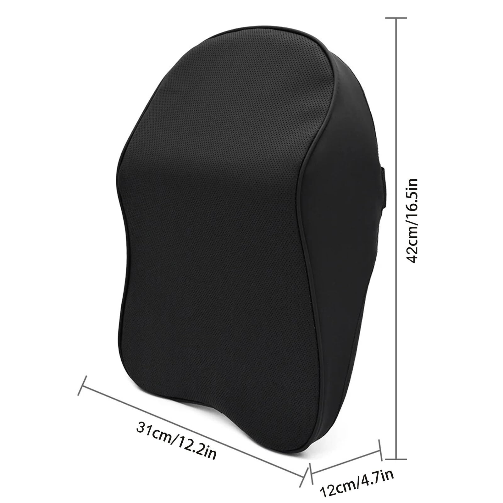 poduszka do jazdy Poduszka pod szyję do samochodu z pianki memory z 3D skóry nappa, łagodząca ból w samochodzie, podtrzymująca szyję podczas podróży(Beige)