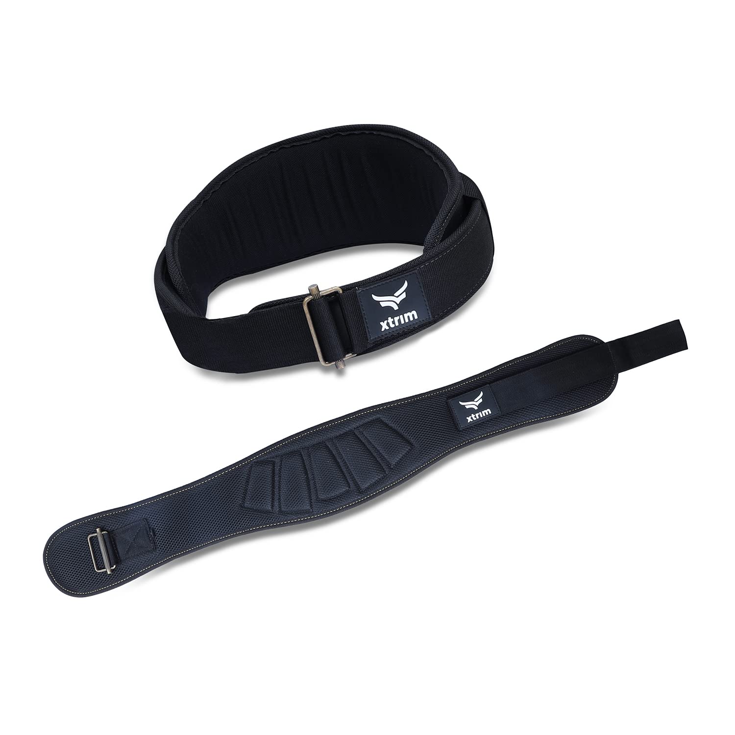 Xtrim Unisex Weightlifting Gym Belt with Ultra-Light Foam Core for Fitness Workout, Contoured Design, Hook & Loop Closure, Reinforced Stitching for Durability