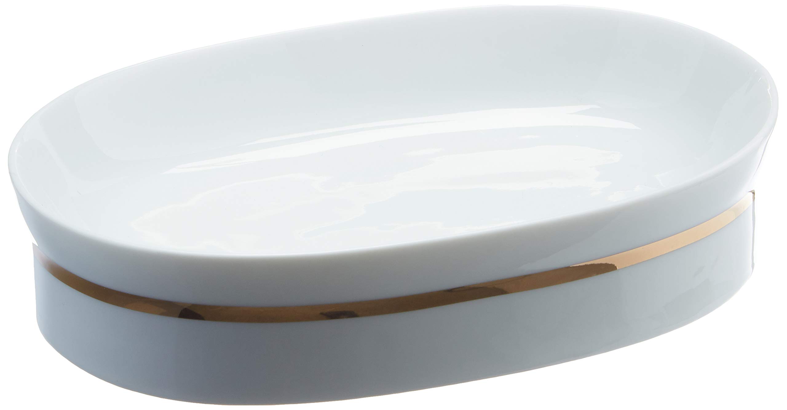 Spirella Desktop Accessory Opera White/Gold Object Holder 1209605, White, Standard