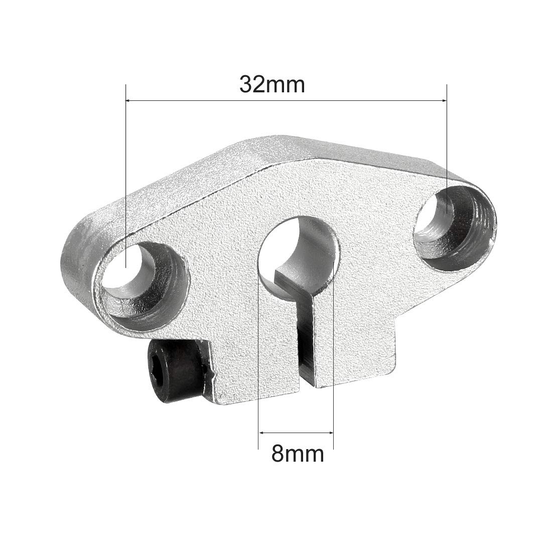 uxcell 4PCS SHF8 Aluminum Linear Motion Rail Clamping Rod Rail Guide Support for 8mm Diameter Shaft — Amazon image 3