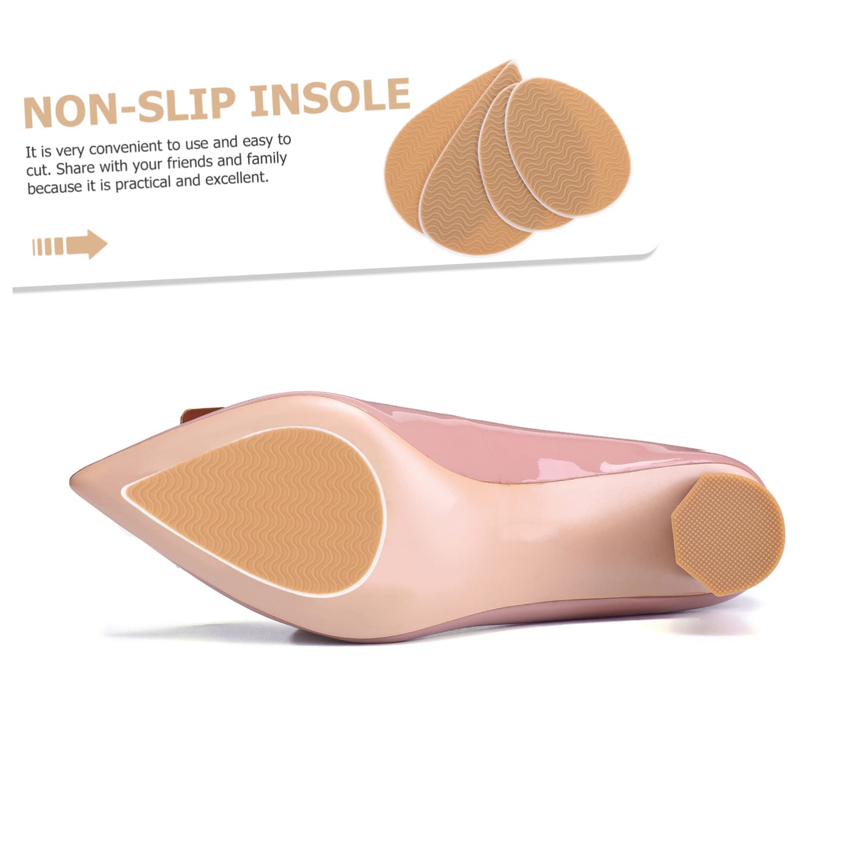 8pares Protector De Antideslizante Para Zapatos De Tacón Almohadillas De Autoadhesivas Reductor De Ruido y Desgaste De Tapones De Zapato Punta